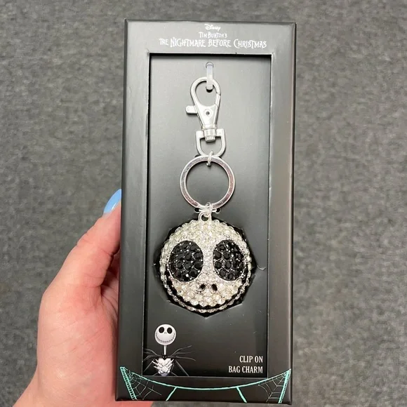Jack Skellington The Nightmare Before Christmas Bag Charm - Black & Silver - Picture 2 of 2